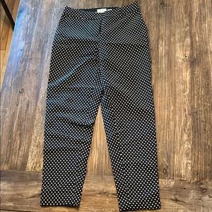 Kate Spade Black and Off White Polka Dot Pants